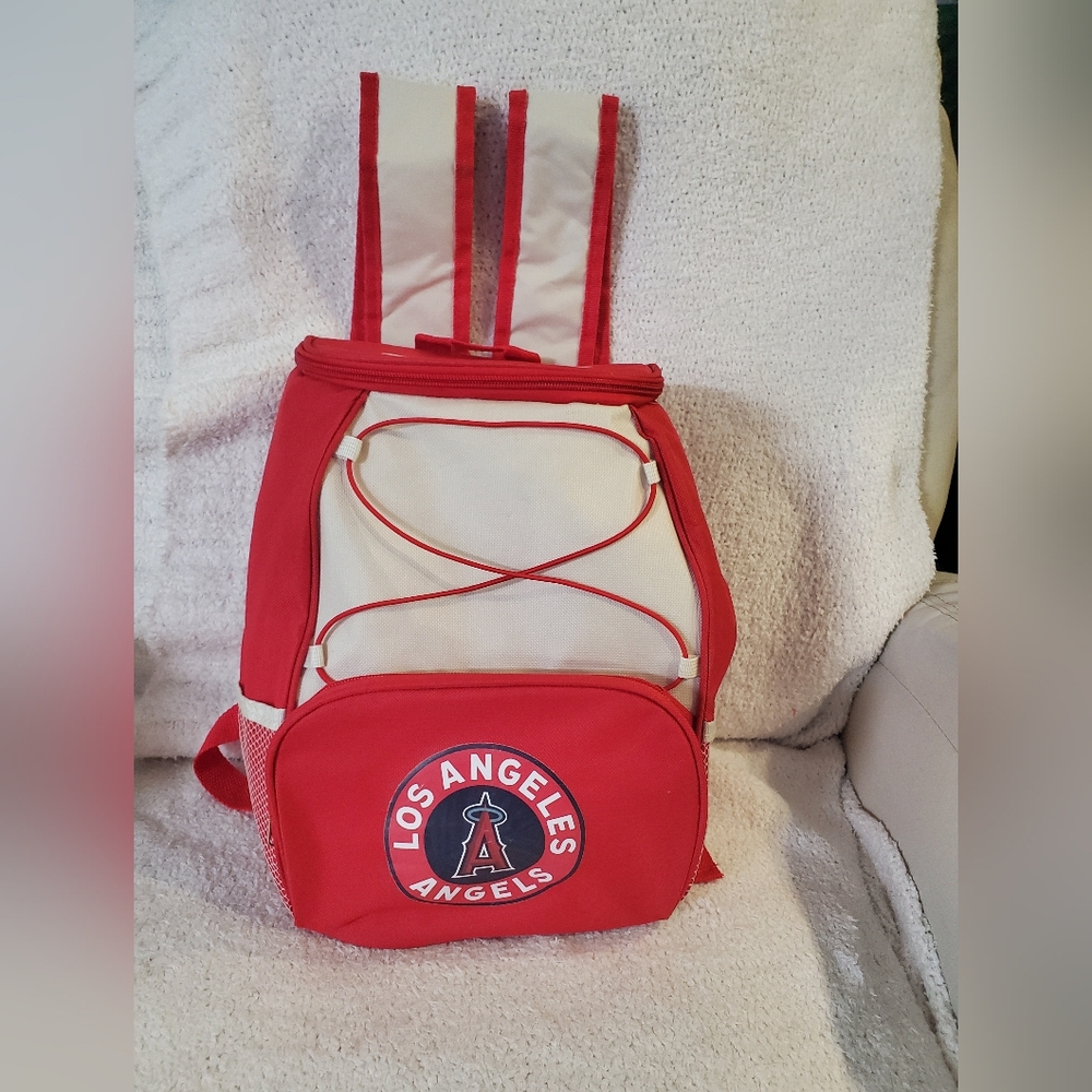 Los Angeles Angels Red and Cream Cooler/Lunchbox Backpack
